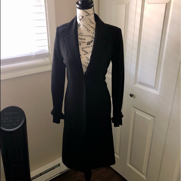H&M black long blazer size 2